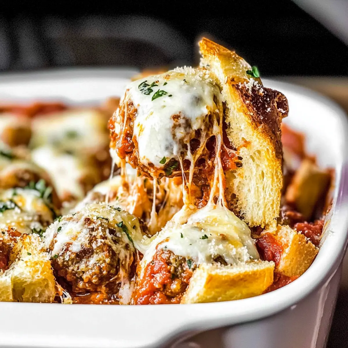 Melt-in-Your-Mouth Meatball Sub Casserole for Cozy Nights 5 Meatball Sub Casserole