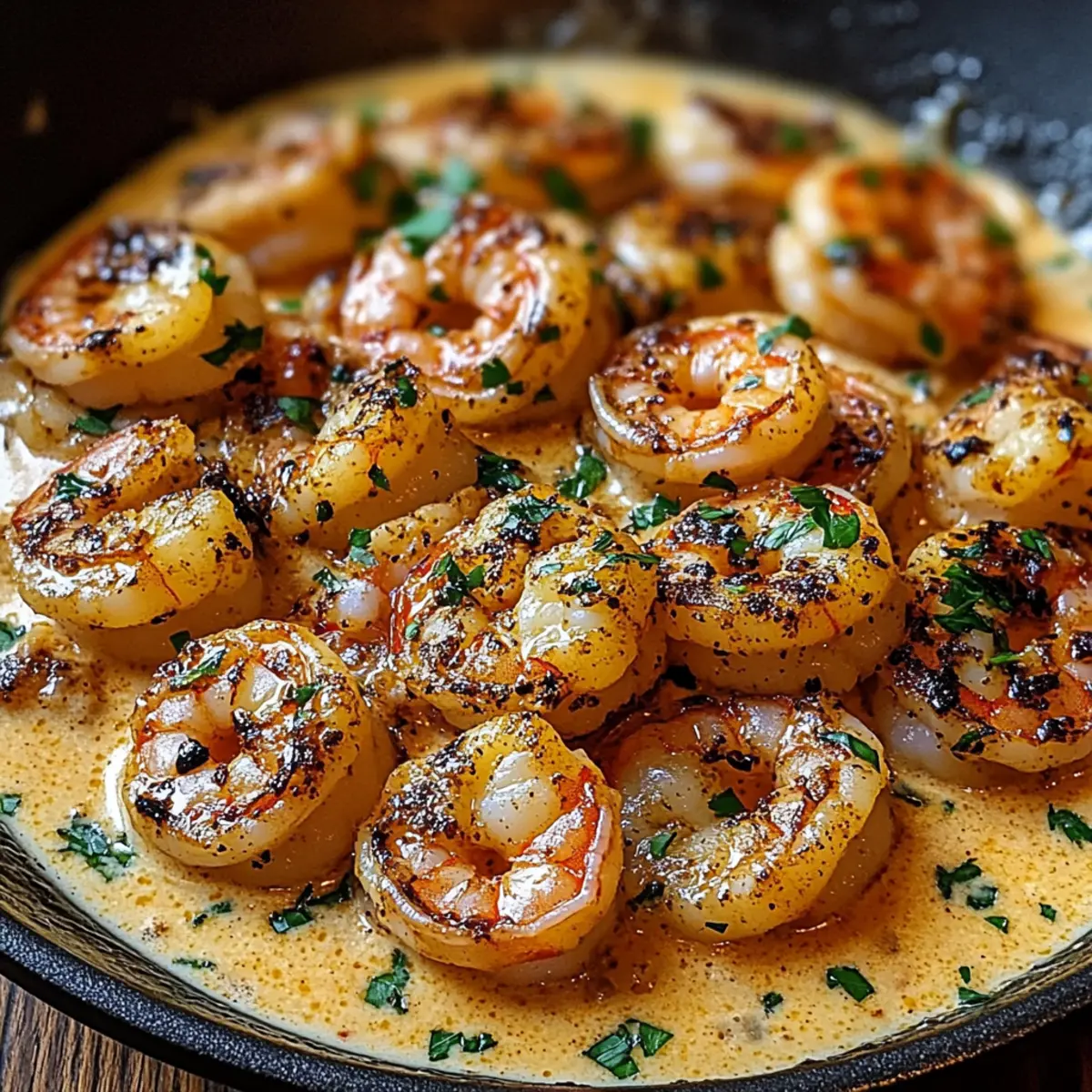 Creamy Cajun Garlic Shrimp
