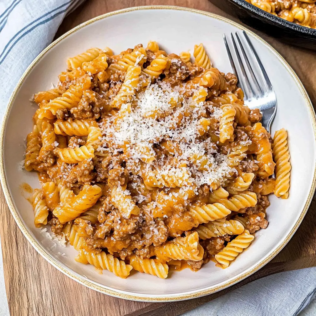 Creamy Ground Beef Pasta