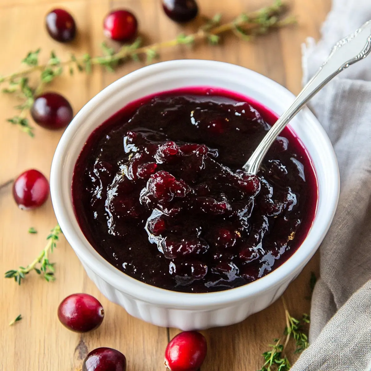 Red Wine Cranberry Sauce