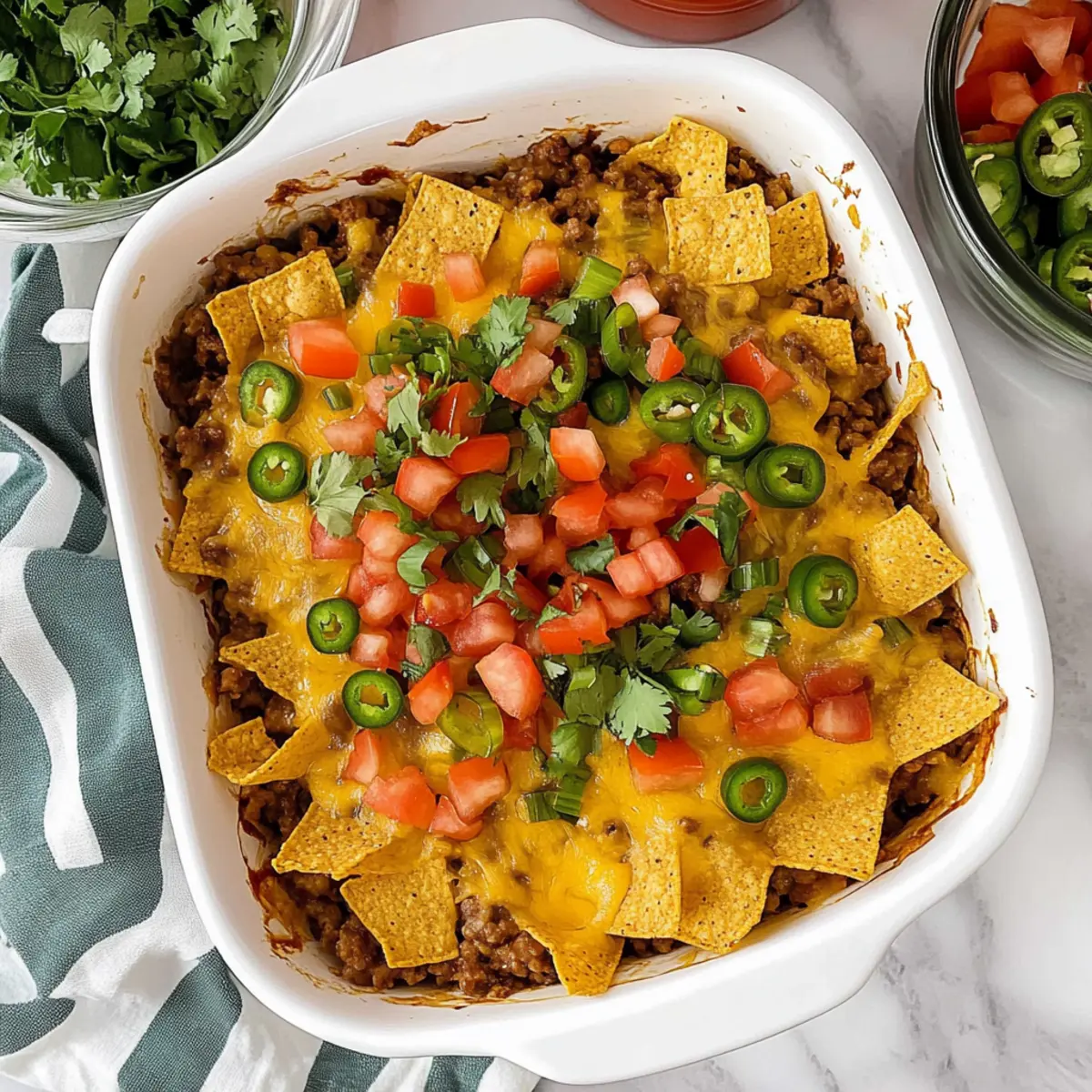 Easy Walking Taco Casserole