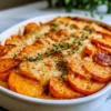 Garlic Scalloped Sweet Potatoes