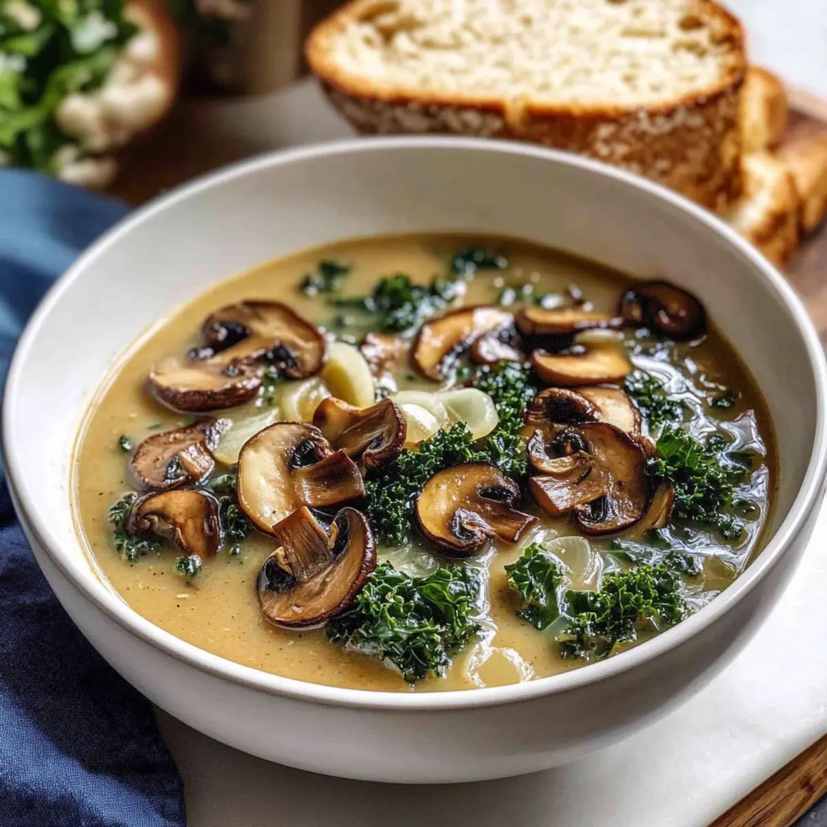 Savory Wild Mushroom Kale Soup for Cozy Nights In 5 Wild Mushroom Kale Soup