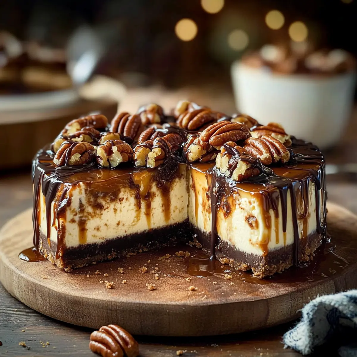 Turtle Fudge Cheesecake
