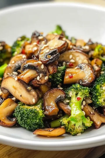 Broccoli and Mushroom Stir-Fry