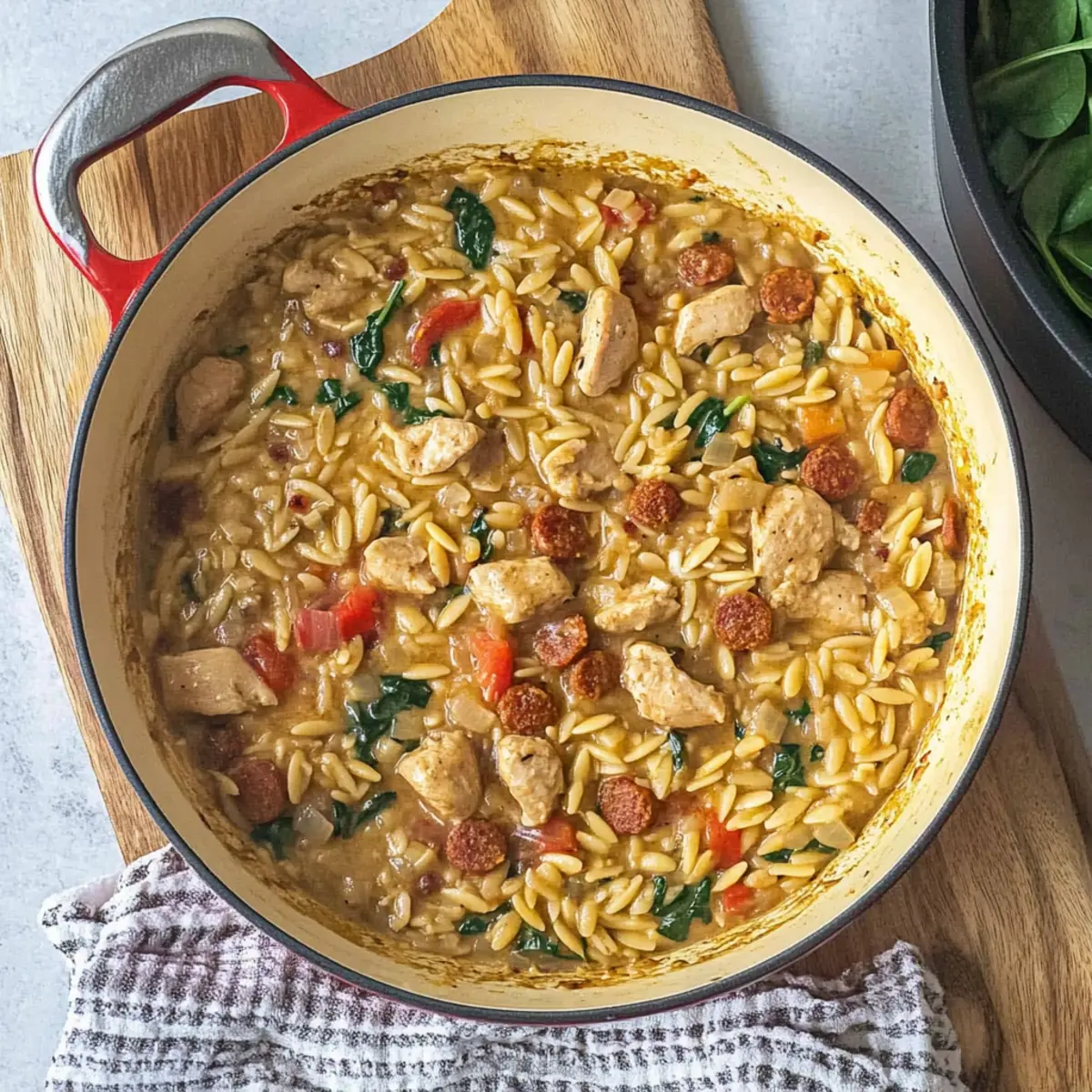 Creamy Chicken and Chorizo Orzo for Cozy Family Nights 5 Creamy Chicken And Chorizo Orzo