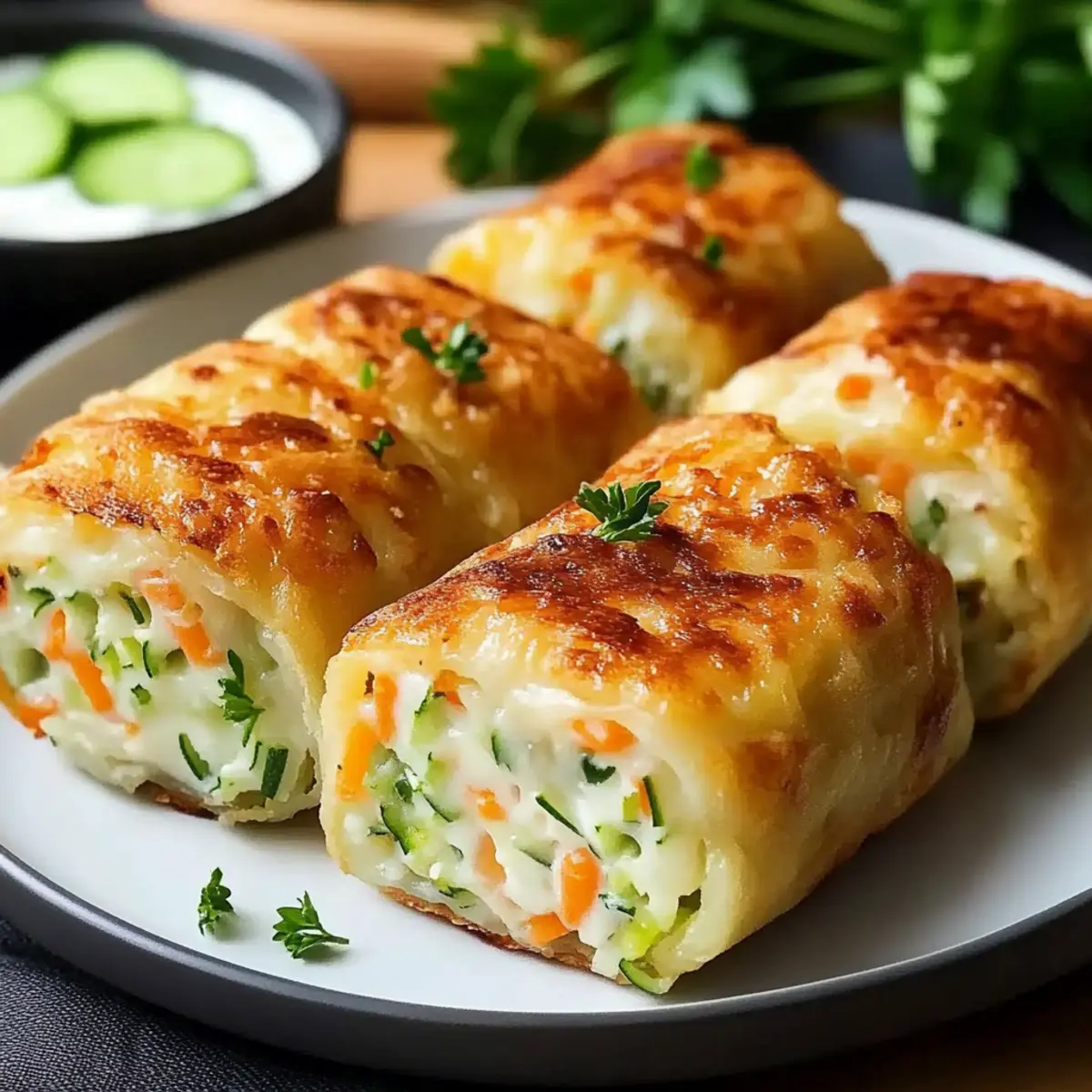 Cheesy Baked Vegetable Rolls