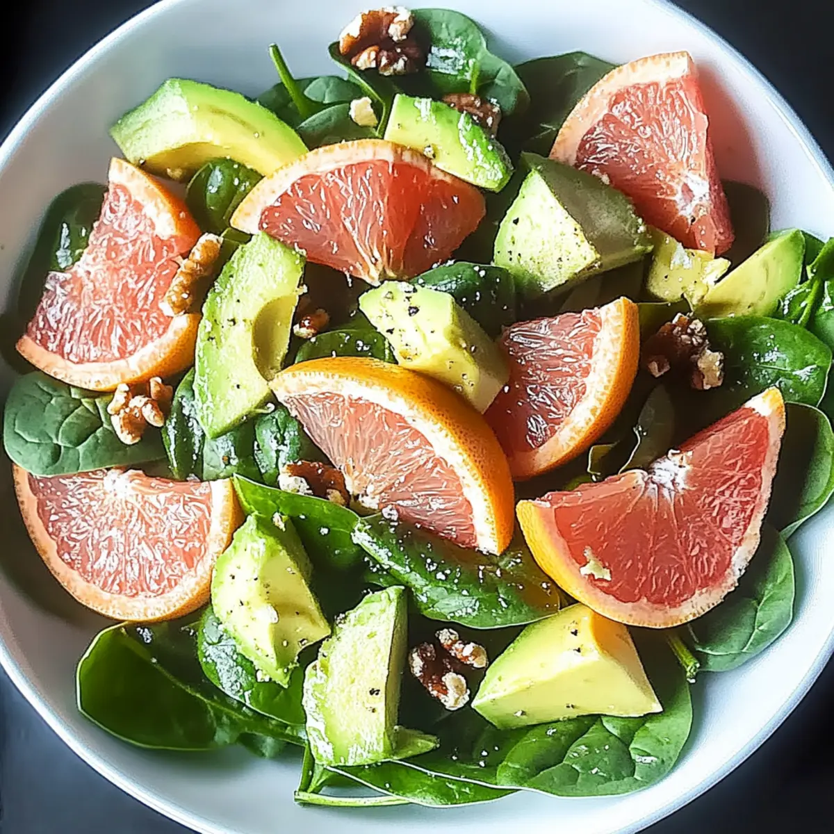 Grapefruit & Avocado Spinach Salad