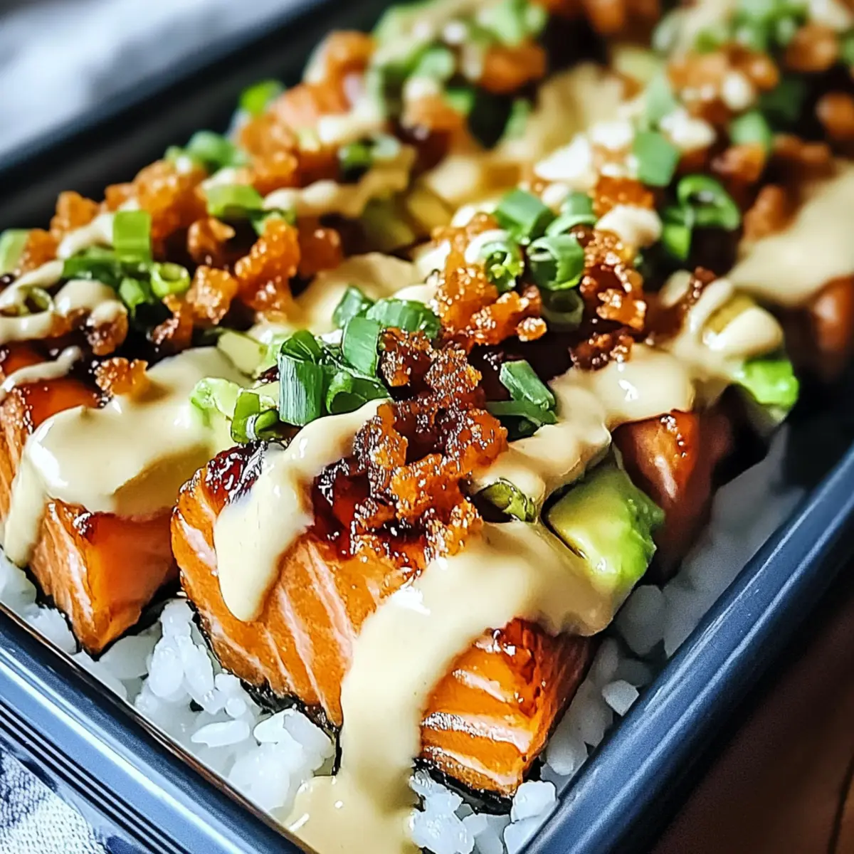 Teriyaki Salmon Sushi Bake