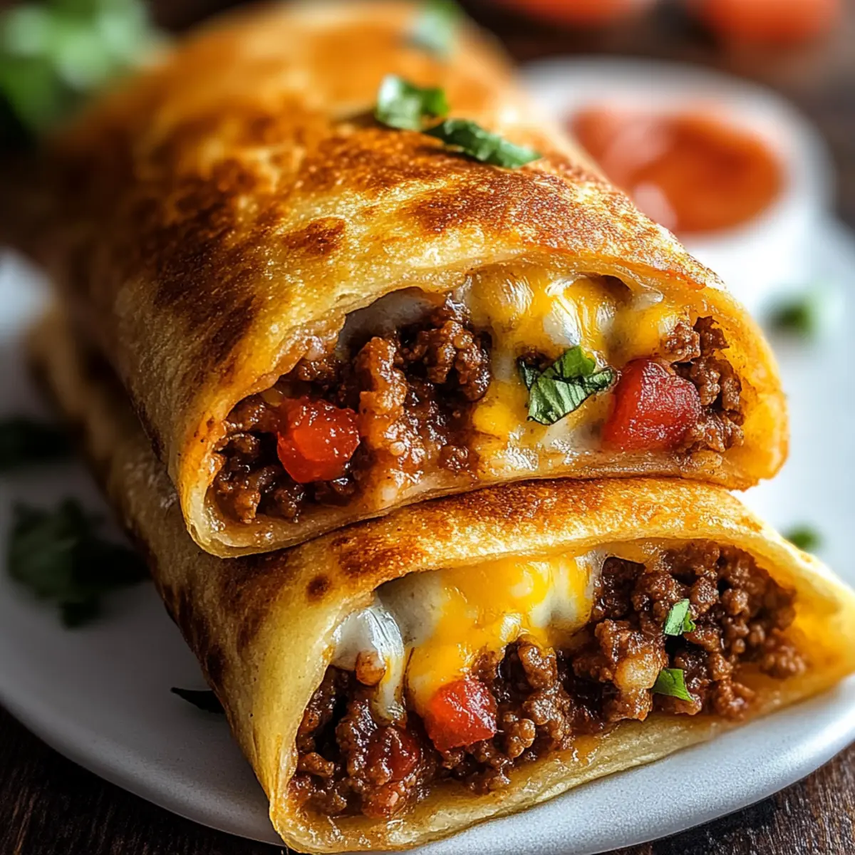 Beef and Cheese Chimichangas Recipe