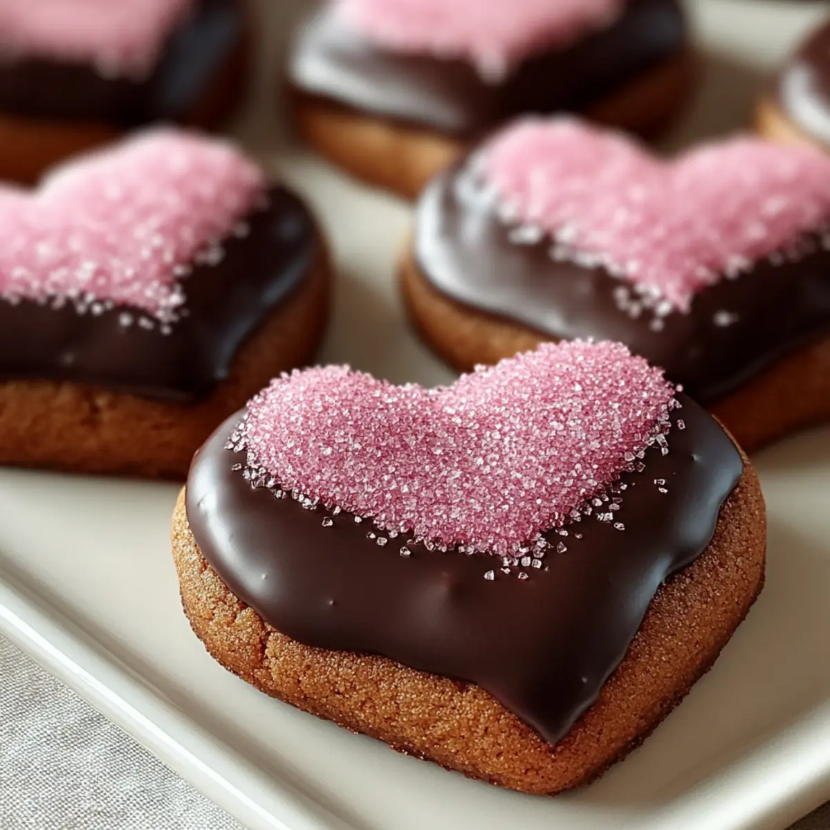 Chocolate Dipped Heart Cookies