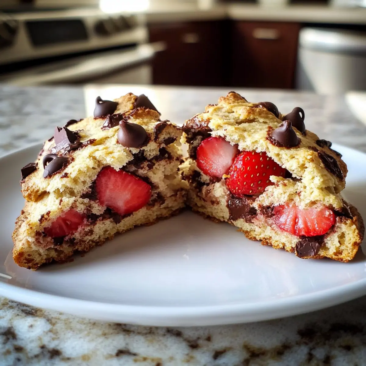 Chocolate Strawberry Scones