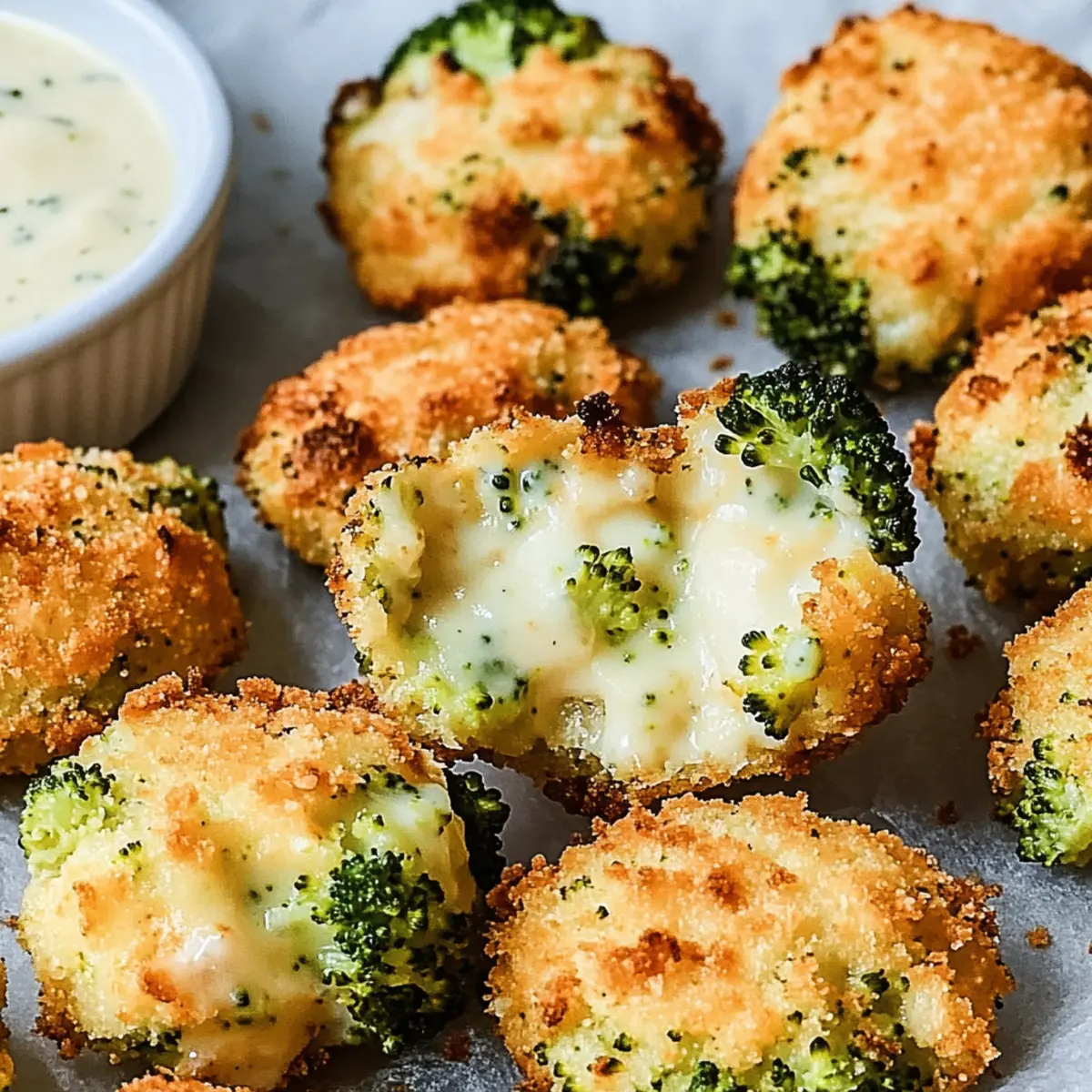 Air Fryer Broccoli Cheddar Poppers
