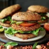 Savory Quinoa Lentil Burgers