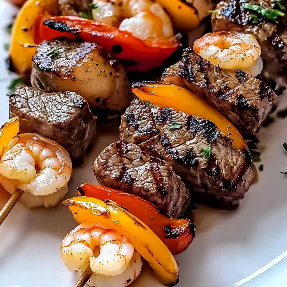 Grilled Steak and Shrimp Kabobs