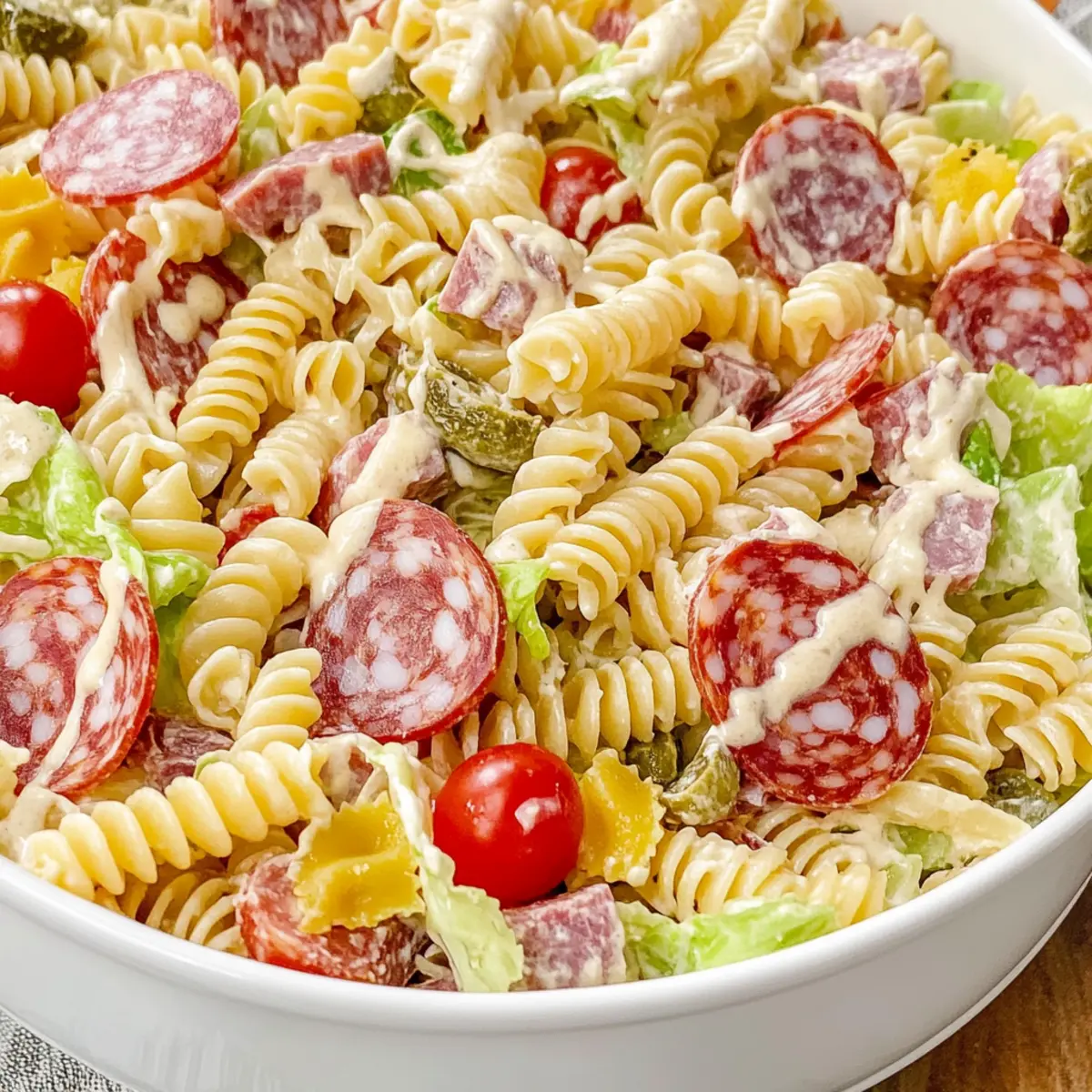 Ultimate Grinder Pasta Salad: Tangy, Creamy Summer Delight 5 Ultimate Grinder Pasta Salad