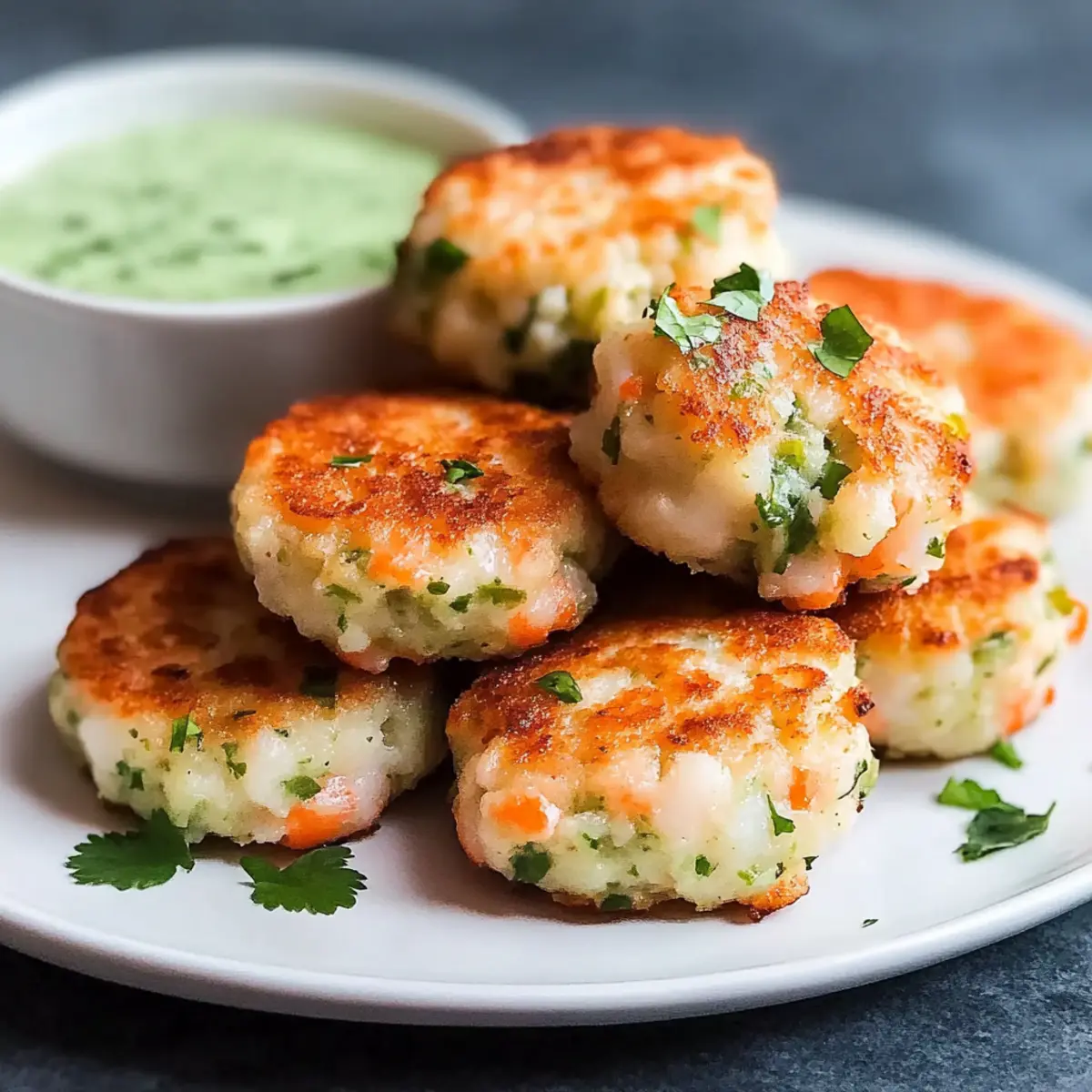 Shrimp Cakes With Cilantro Lime Sauce