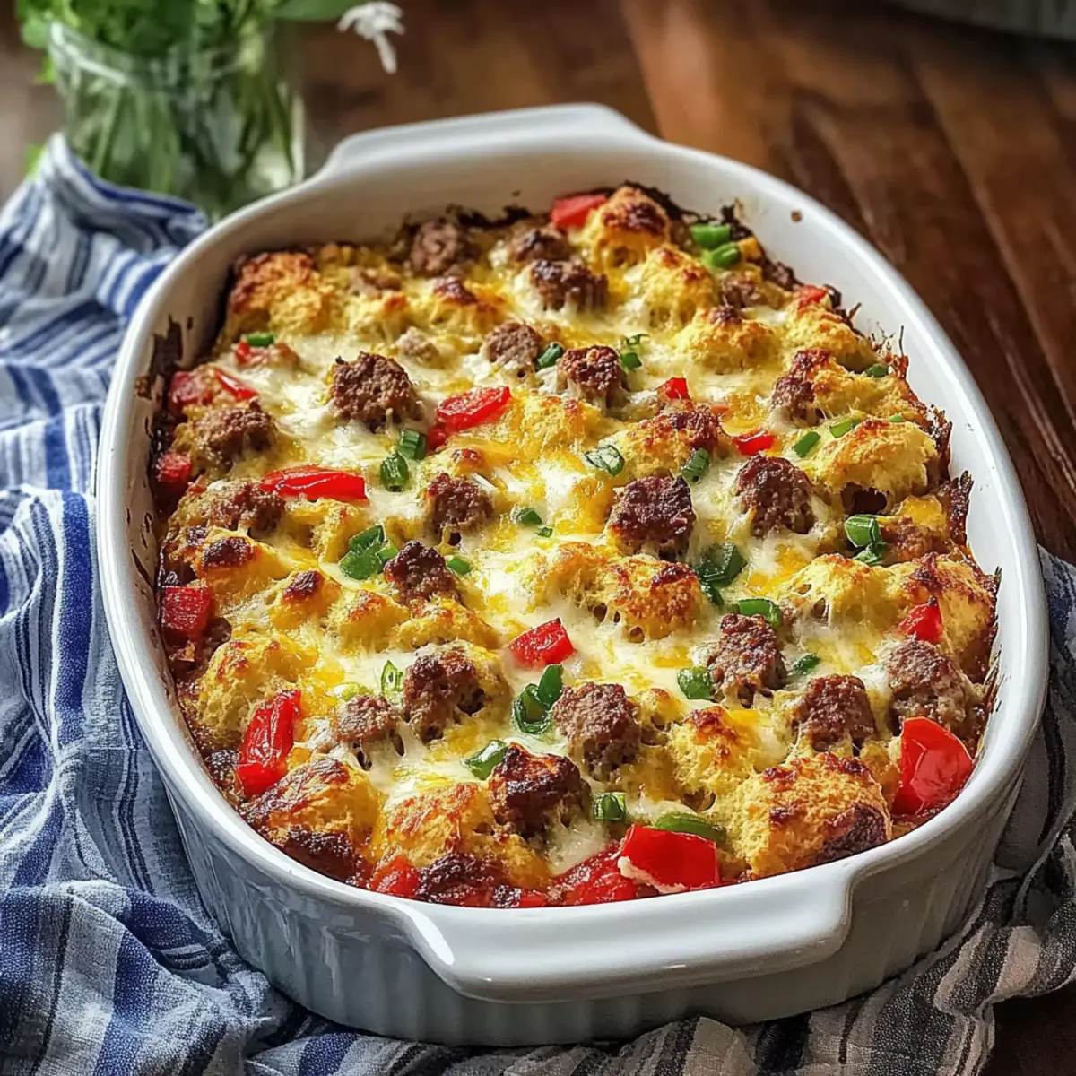Overnight Biscuit Breakfast Casserole