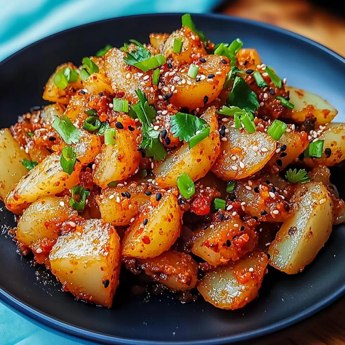 Crispy Gochujang Potato Salad