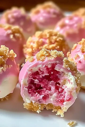 Strawberry Crunch Cheesecake Bites