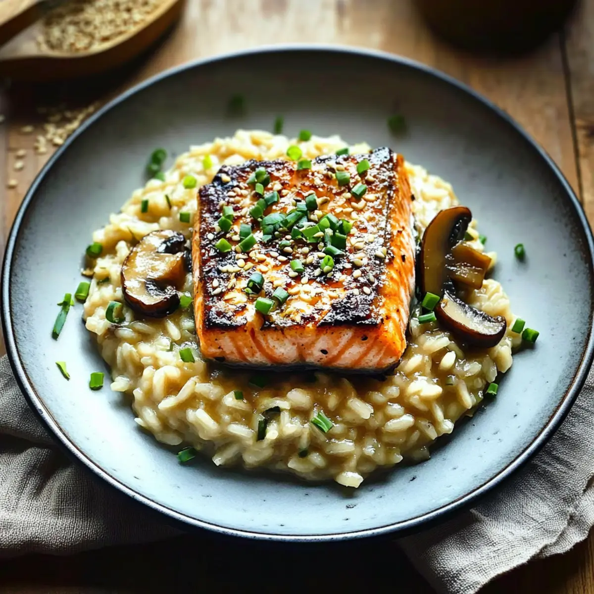 Savory Japanese Style Risotto with Seared Salmon Bliss 3 2119f91a f8fd 467a a04b 124a306e4e31 3 unqioi