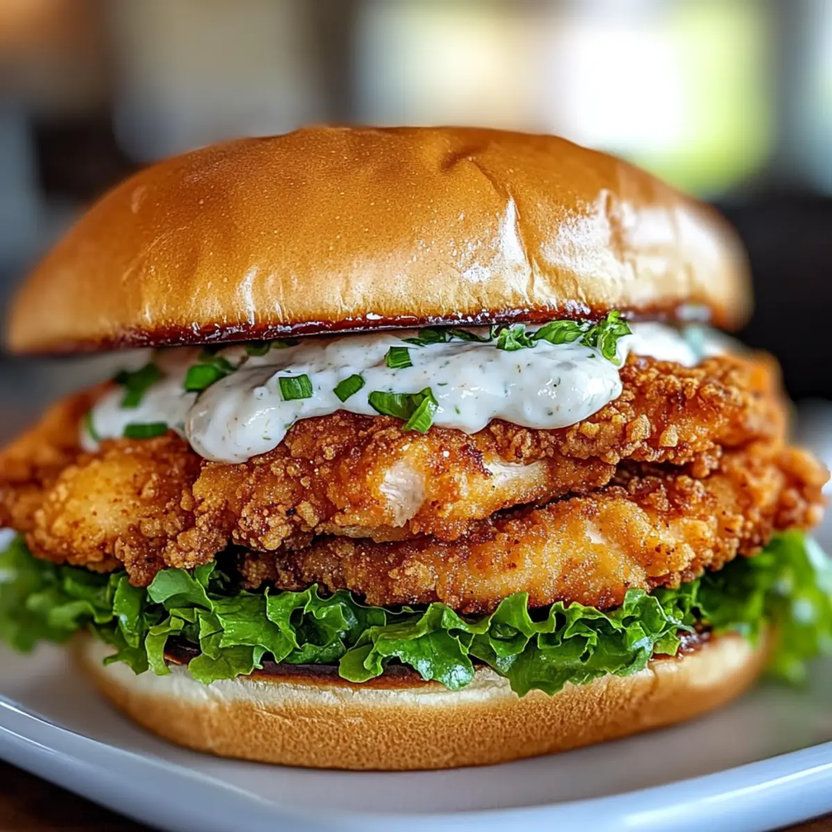 Cajun Crispy Chicken Sandwich with Garlic Aioli