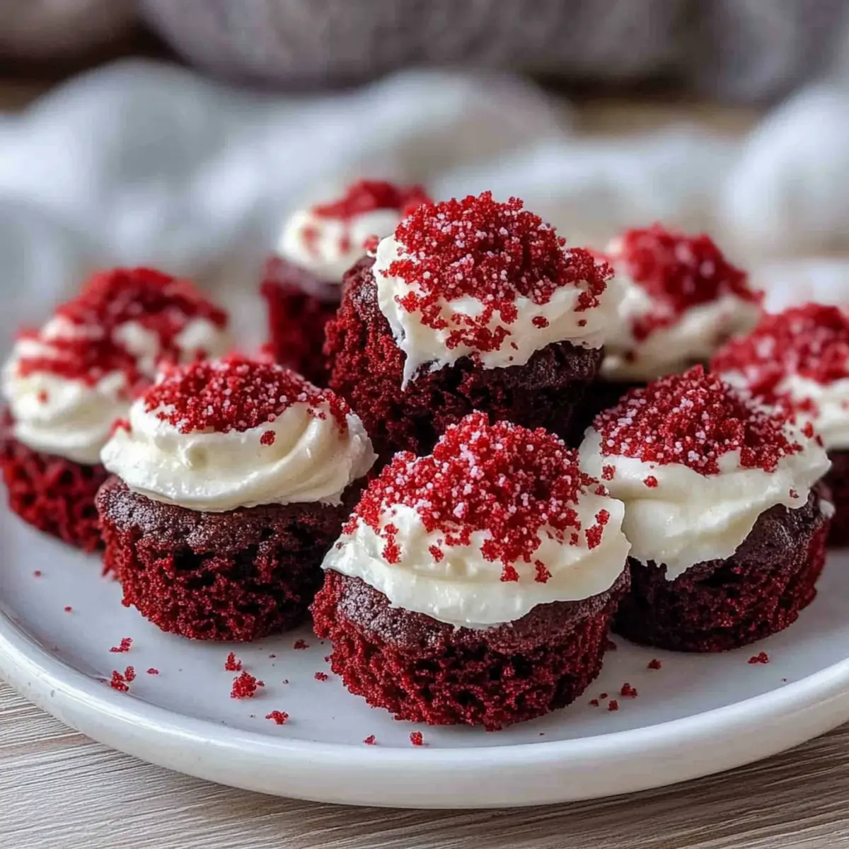 Sweet Red Velvet Brownie Bites Recipe