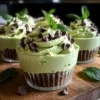 St. Patrick’s Mint Chip Mousse Cups