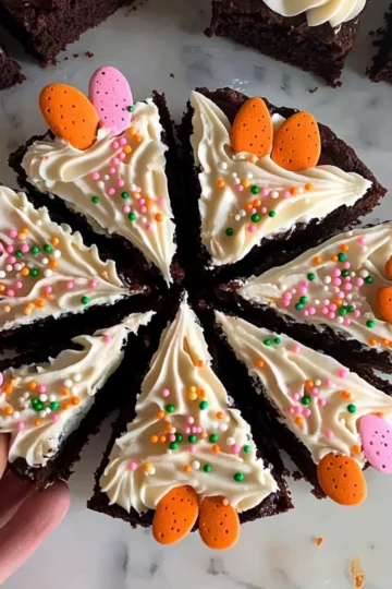 Frosted Easter Brownies