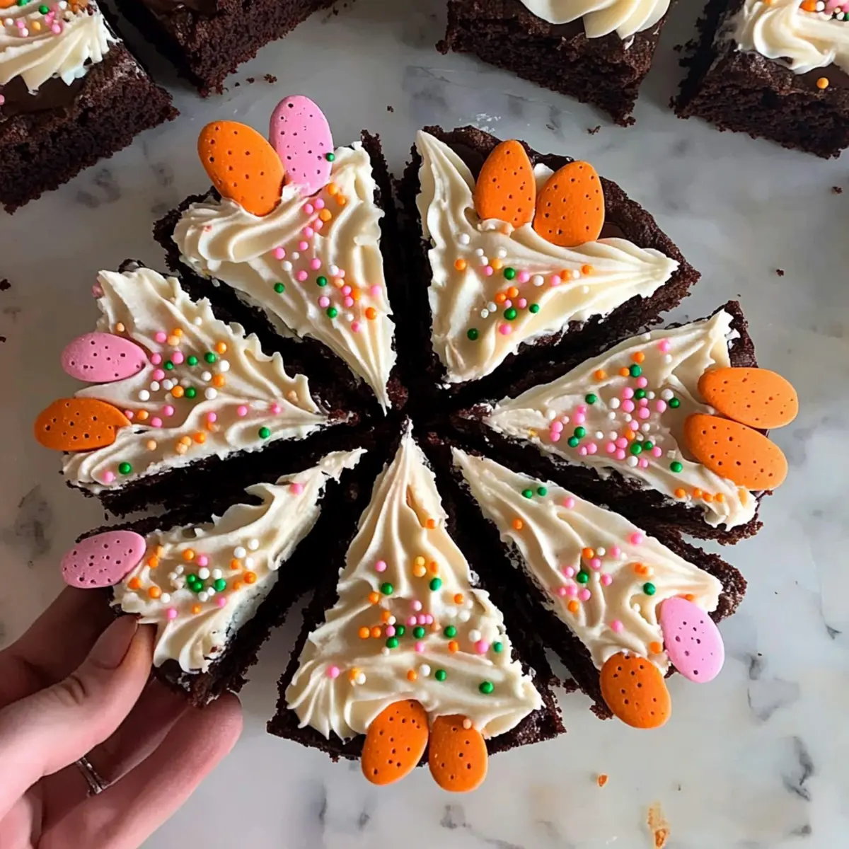 Frosted Easter Brownies