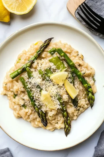 Instant Pot Lemon Asparagus Risotto