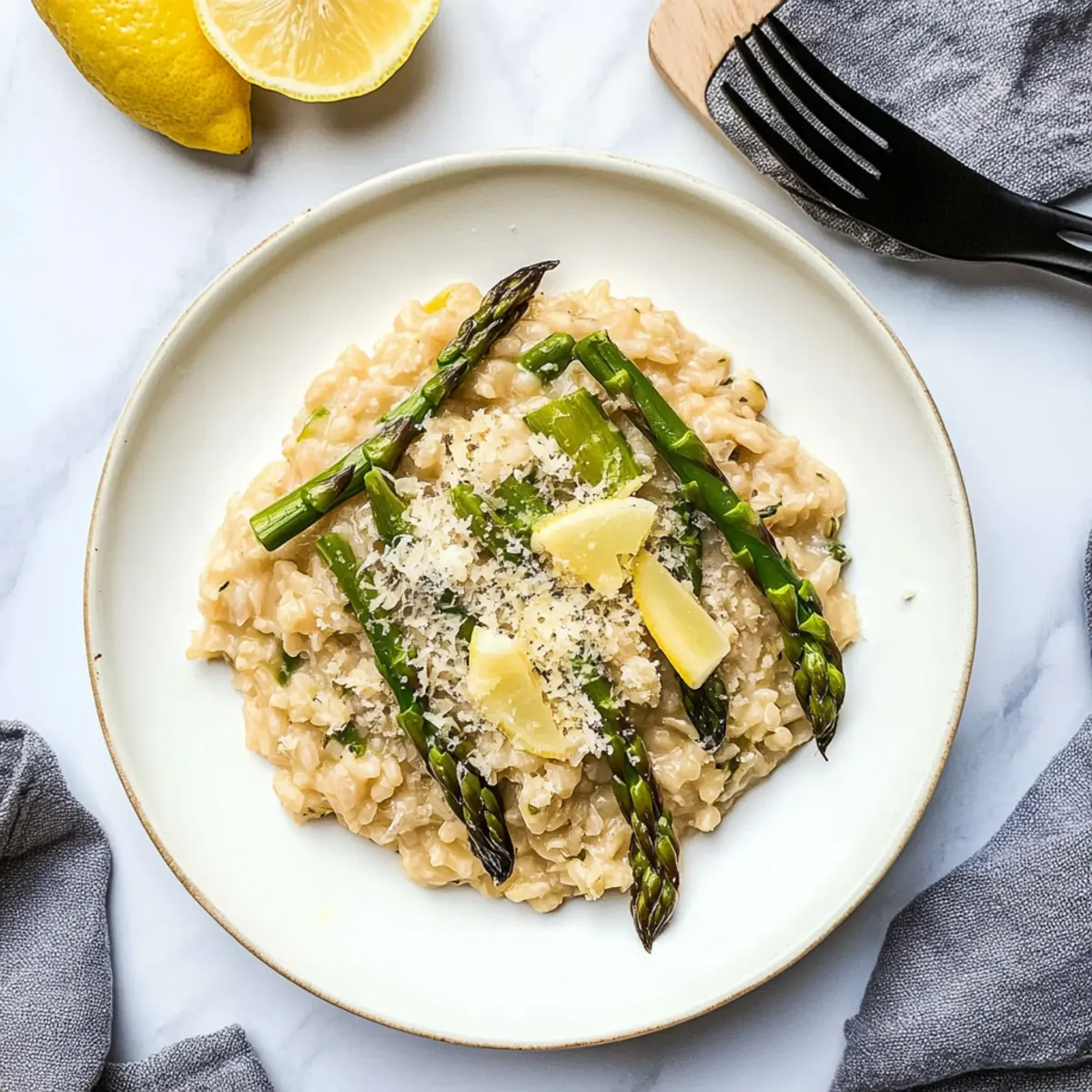 Instant Pot Lemon Asparagus Risotto