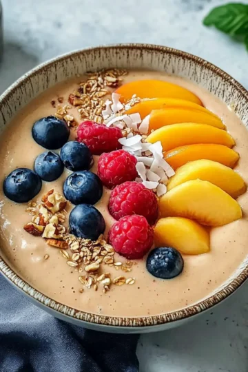 Peaches and Cream Smoothie Bowl