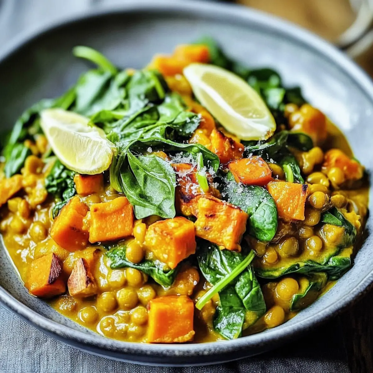 Spinach, Sweet Potato & Lentil Dhal Recipe