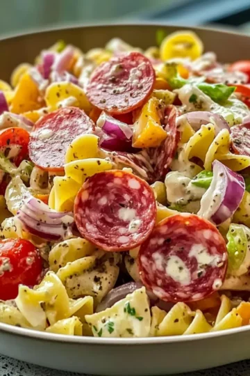 Grinder Pasta Salad with Salami