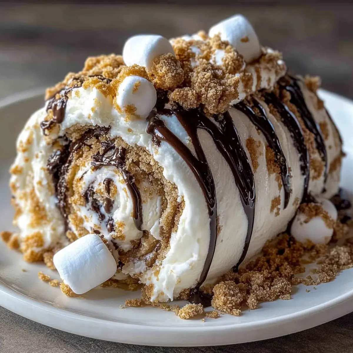 S’mores Explosion Cookie Dough Ice Cream Roll