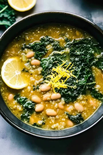 White Bean Kale Quinoa Soup