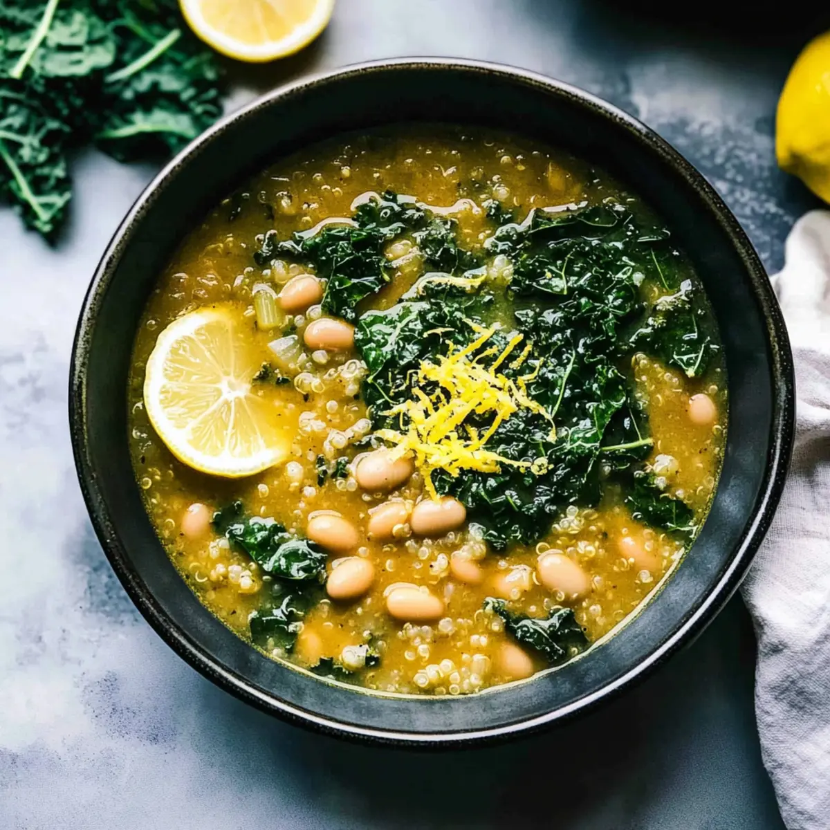 White Bean Kale Quinoa Soup
