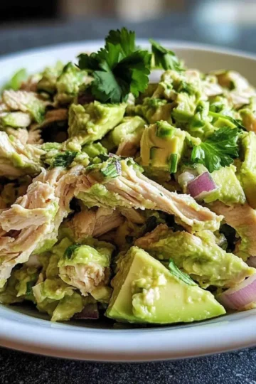 Amazing 32g Protein avocado chicken salad