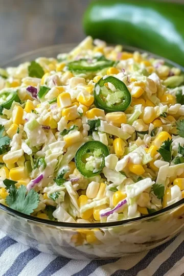 Zesty Jalapeno Corn Coleslaw