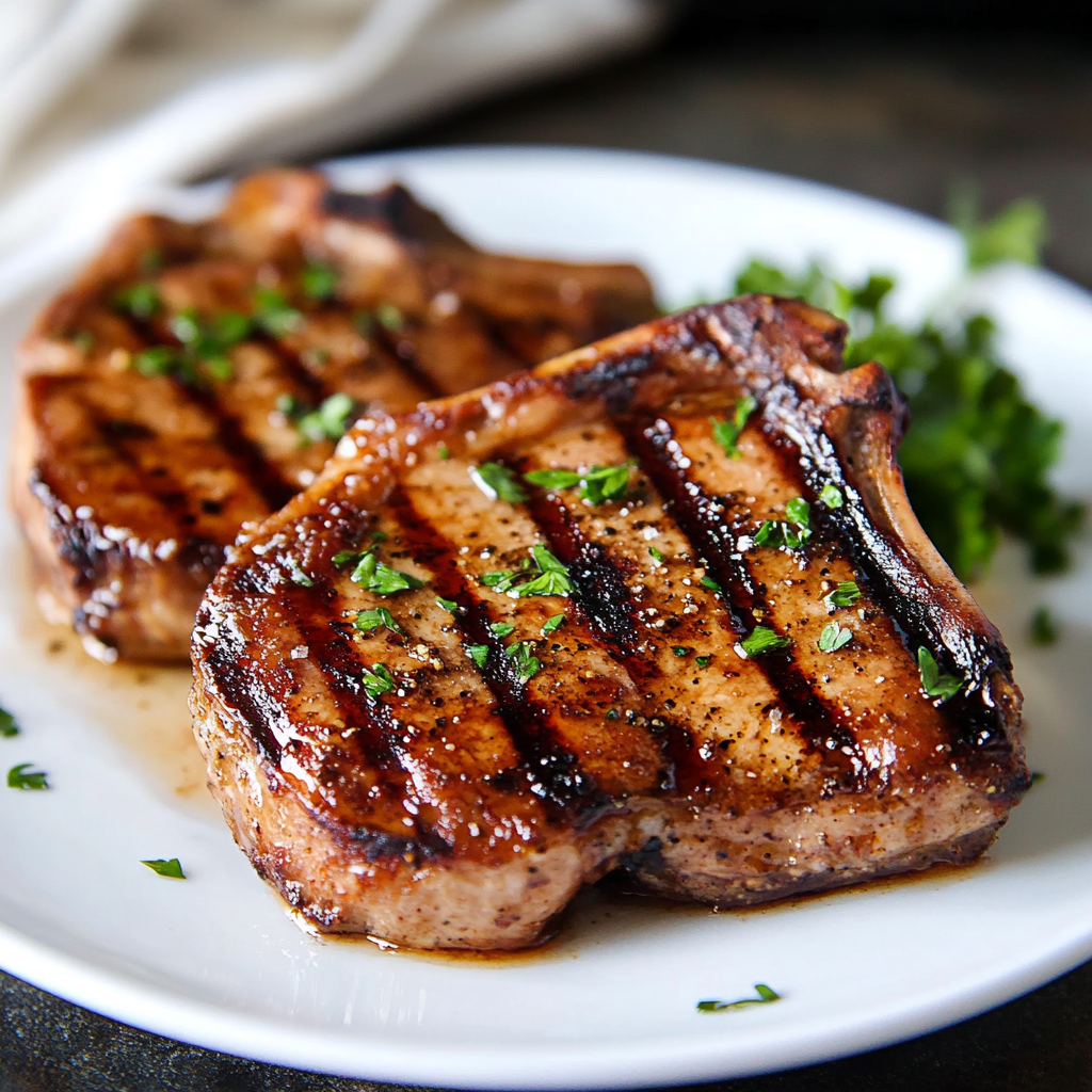 Grilled Pork Chops with Sweet Soy Marinade