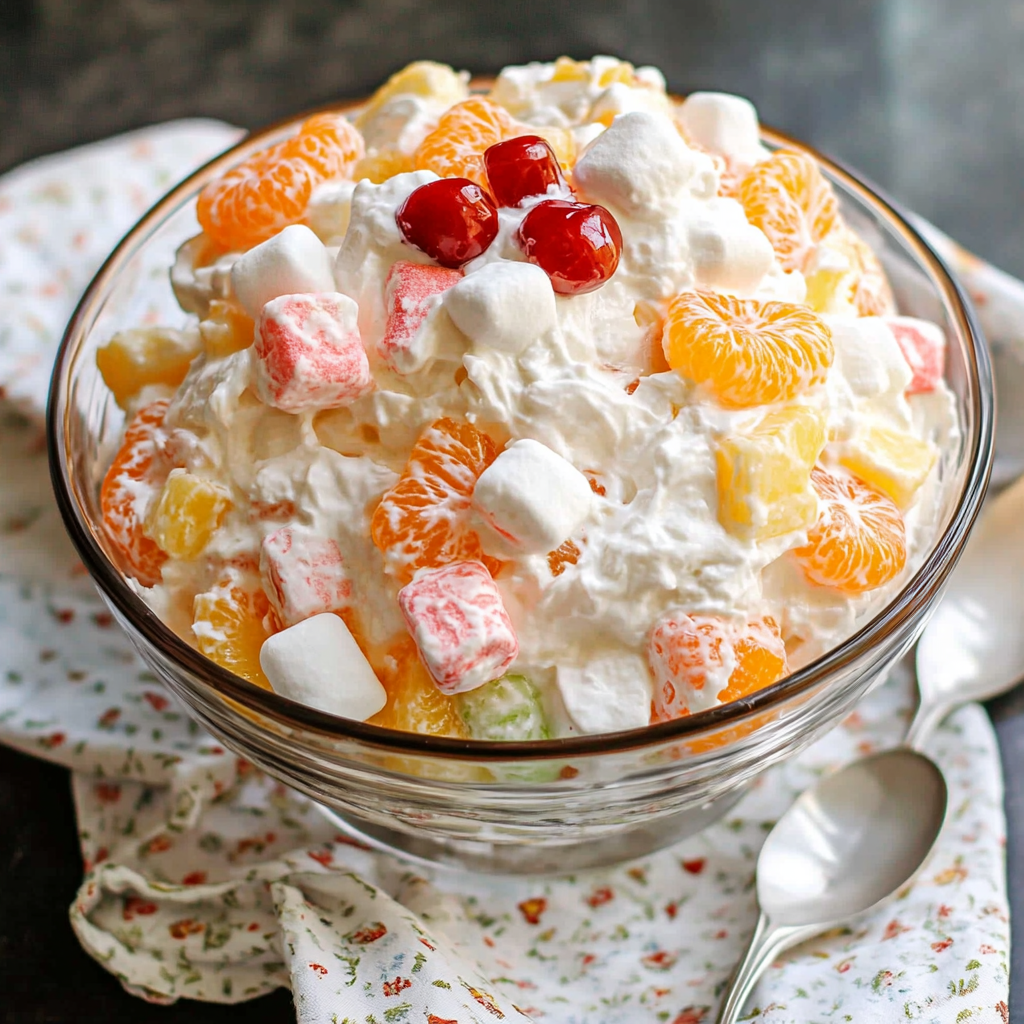 Ambrosia Salad Creamy Classic Fruit Dessert
