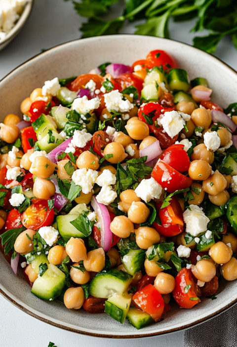 Mediterranean Chickpea Salad Recipe for Summer Dinners