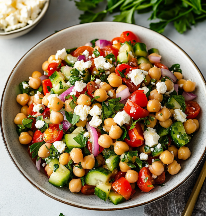 Mediterranean Chickpea Salad Recipe for Summer Dinners