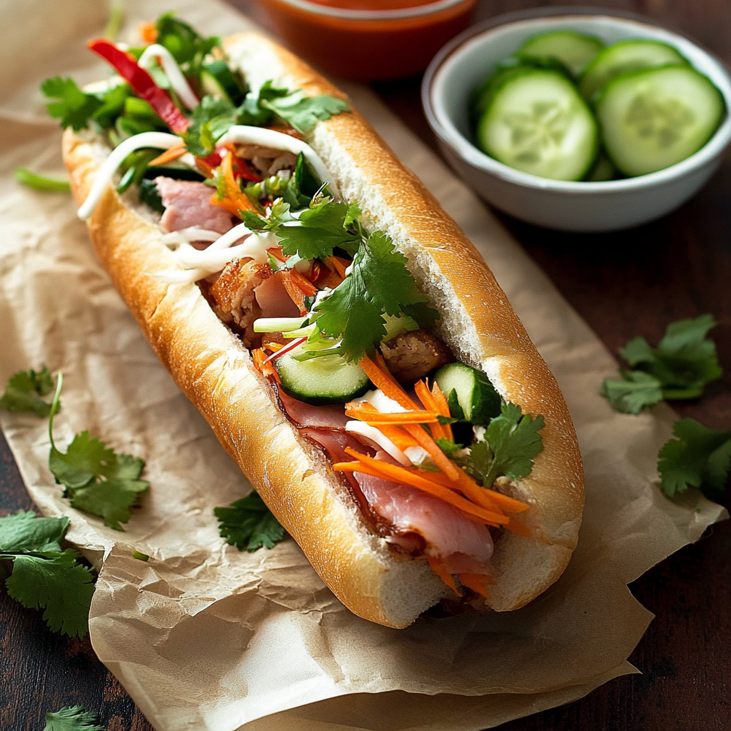 Authentic Chicken Banh Mi Sandwiches 2 Authentic Chicken Banh Mi Sandwiches