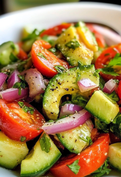 Tomato Cucumber Avocado Salad Recipe
