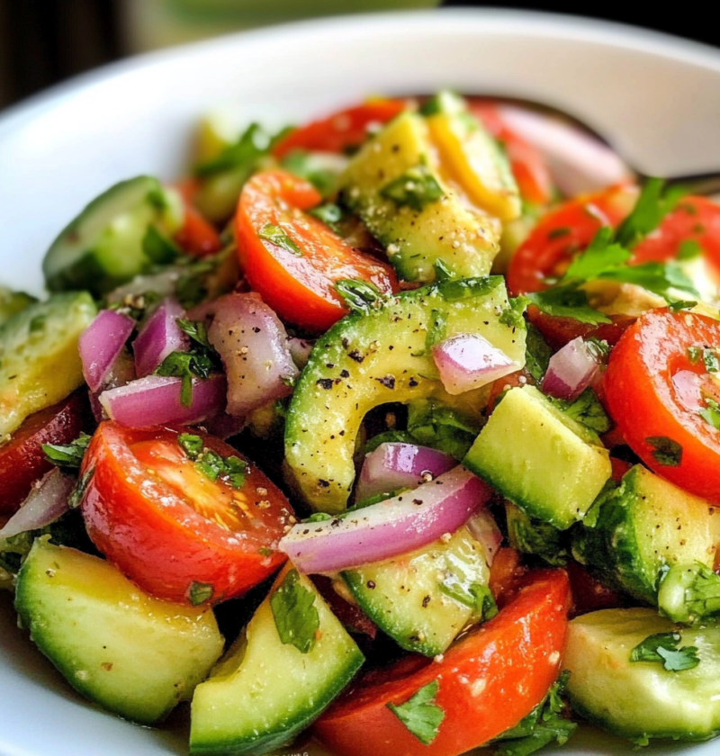Tomato Cucumber Avocado Salad Recipe 1 Tomato Cucumber Avocado Salad Recipe