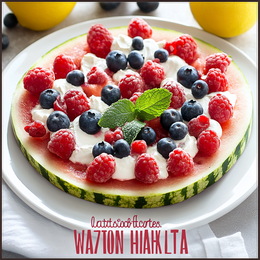 Watermelon Pizza Recipe for Summer Desserts 2 Watermelon Pizza Recipe for Summer Desserts