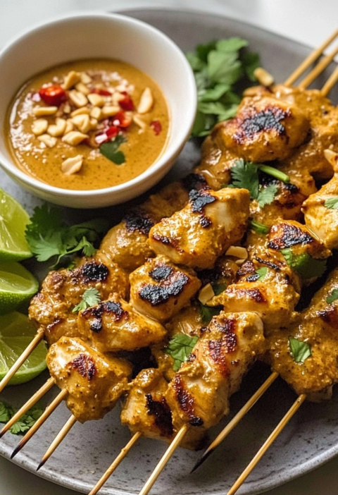 Chicken Satay Recipe with Authentic Thai Peanut Flavor