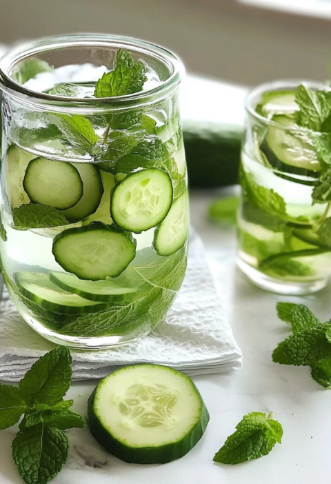 Cucumber Mint Water Refreshing Hydrating Detox